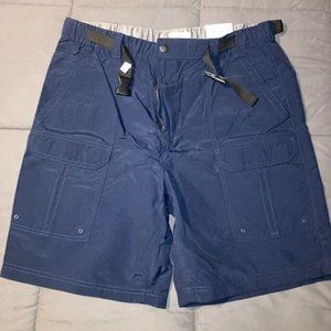 Men's Dark Blue Cargo Shorts, Size 38